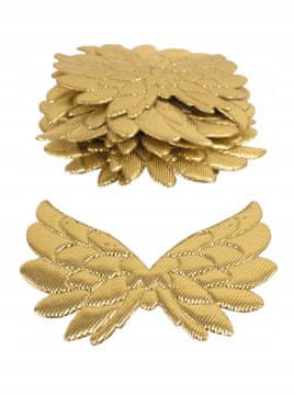 PLAYBOX Zlata angelska krila za DIY 5×3 cm 10 kosov