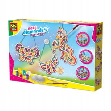 Suncatchers DIY leseni obeski Samorog in metulji SES 14680 6+
