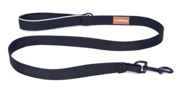 Lauren Design KRATKI povodec 2 cm x 150 cm črne barve