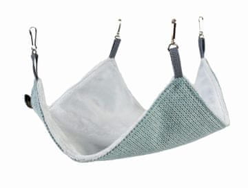 Lauren Design Viseča mreža za glodavce 45x45 cm mint struktura + siva minky