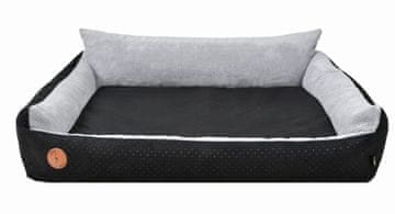 Lauren Design Ortopedska postelja Rocky črne barve, velikost L - 97 cm x 86 cm