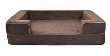 Lauren Design Ortopedski kavč Rex rjav XL - 100 x 80 x 20 cm