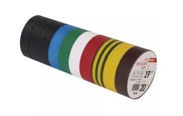 Emos PVC izolacijski trak 19 mm x 20 m mešanica 10 kosov 200 m