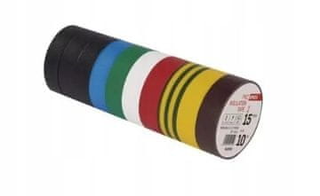 Emos PVC izolacijski trak 15 mm x 10 m mešanica 10 kosov 100 m