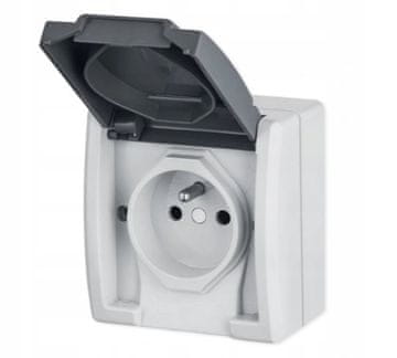 Elektro-Plast Enojna nadometna vtičnica IP55 1241-10 AQUANT