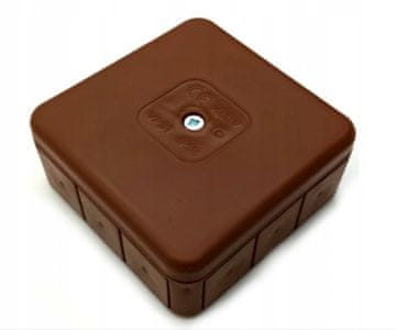ViPlast Hermetična nadometna doza 85x85x37mm rjava