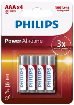 Philips Alkalne baterije Power x4 AAA