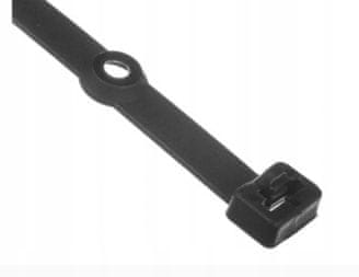 Kabelske vezice z očescem 160x8mm črne 50 kosov