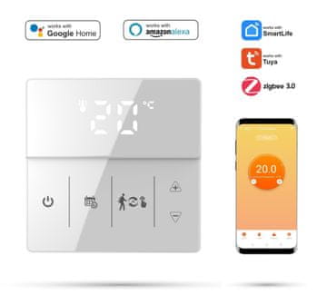 Zigbee TUYA 3A PRO bel sobni termostat