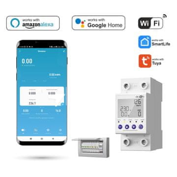 Tuya 1-63A WiFi merilnik energije z varovalko