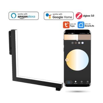 Vertikalni kotni LED linearni reflektor WiFi Zigbee Ultron 16W za magnetne tirnice SMART TRACK 48VDC 3000-5000K zatemnljiv