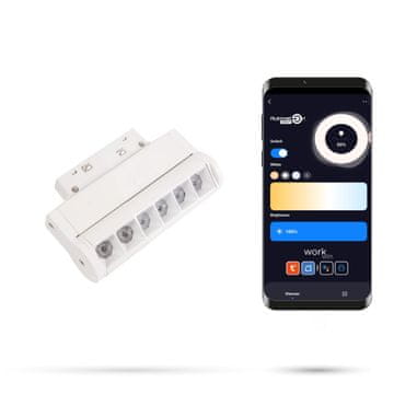 Bela LED linearna svetilka WiFi Zigbee nastavljiva 6W za magnetne tirnice SMART TRACK 48VDC 3000-5000K zatemnljiva