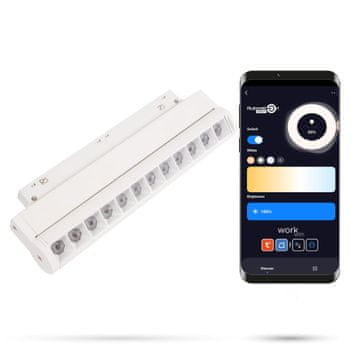 Bela LED linearna svetilka WiFi Zigbee nastavljiva 12W za magnetne tirnice SMART TRACK 48VDC 3000-5000K zatemnljiva