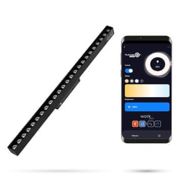 2,4 GHz mrežasta 24 W LED linearna svetilka za magnetne tirnice SMART TRACK 48 VDC 3000–5000 K zatemnljiva