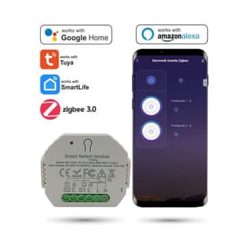 TUYA 2-kanalni Zigbee krmilnik razsvetljave