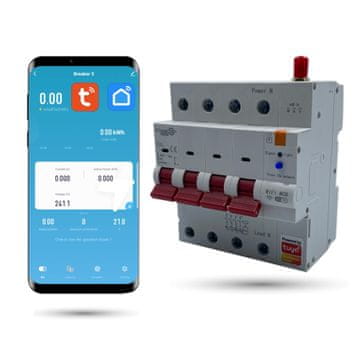 Tuya WiFi varovalka 3-fazna 63A 4P merjenje energije