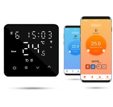 Zigbee Tuya baterijski sobni termostat BAT2 črne barve