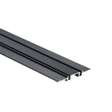 Vgradna magnetna tirnica 1m 48VDC črna SLIM TRACK tip B