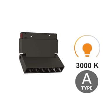 LED linearni reflektor nastavljiv 6W 3000K toplo bela tip A za magnetne tirnice SMART TRACK 48VDC