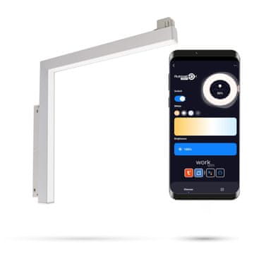 Linearni kotni reflektor bela vertikalna LED WiFi Zigbee Ultron 16W za magnetne tirnice SMART TRACK 48VDC 3000-6000K zatemnljiva