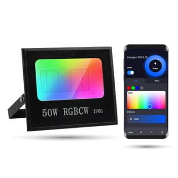 Halogenski LED WiFi reflektor Tuya 50W RGBCW
