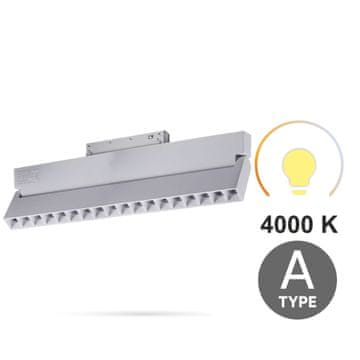Linearni beli LED reflektor nastavljiv 18W 4000K nevtralni tip A za magnetne tirnice SMART TRACK 48VDC