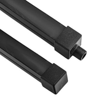 Črna končna kapica za fleksibilen silikonski LED profil črne barve 16x16 mm komplet