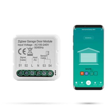 Krmilnik garažnih vrat Zigbee Tuya s senzorjem