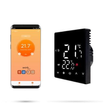 Zigbee Tuya 16A STD črni sobni termostat