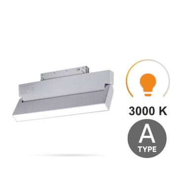Nastavljiv beli linearni reflektor 12W 3CCT tip A za magnetne tirnice SMART TRACK 48VDC