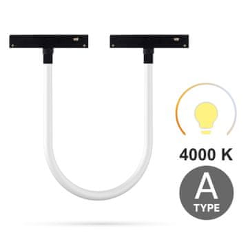 Cevni žaromet 1M 16W RG1 tip A za SMART TRACK tirnice 4000K črne barve