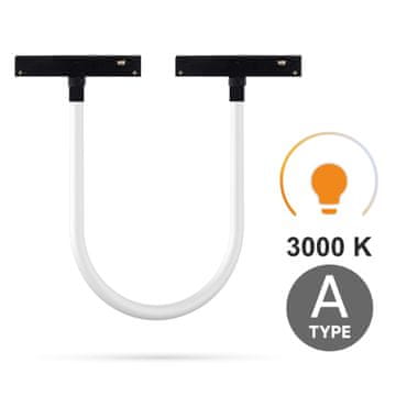 Cevni žaromet 1M 16W RG1 tip A za SMART TRACK tirnice 3000K črne barve