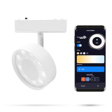 Tuya tirna rešetka 9W 9BS Zigbee reflektor za SLIM TRACK in FiberFLEX tirnice 48VDC 3000-6000K zatemnljiva bela