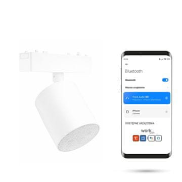 Bluetooth zvočnik za magnetne tirnice SLIM TRACK 48VDC bel