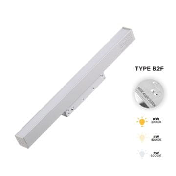 Bela LED reflektorska svetilka 10W 3CCT tip B2F za magnetne tirnice SMART TRACK 48VDC