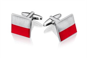Manšetni gumbi x2 beli in rdeči