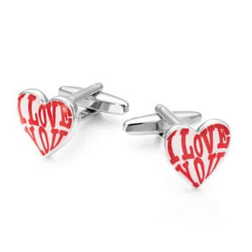 Manšetni gumbi X2 Ljubim te za Valentinovo