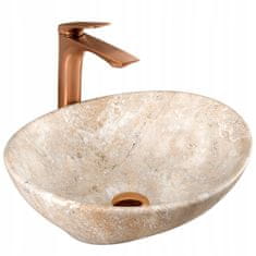 REA Sofia Savana Matt Beige umivalnik za pult brez preliva 41 cm x 34 cm