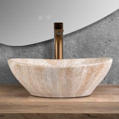 REA Sofia Savana Matt Beige umivalnik za pult brez preliva 41 cm x 34 cm
