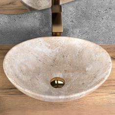REA Sofia Savana Matt Beige umivalnik za pult brez preliva 41 cm x 34 cm