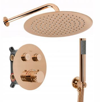 REA Vgradni tuš set, Lungo Diamond , polirani baker