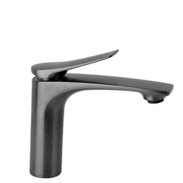 REA Umivalnik Vision Titanium Matte Gray z nizko pultno pipo