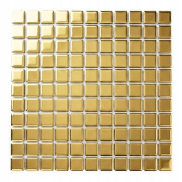 REA Mozaik Dekorativne Stenske Ploščice Zlate Samolepilne 30x30cm Kvadratki