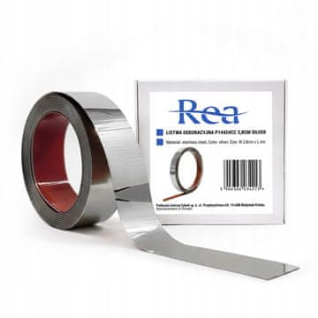 REA Samolepilni dekorativni trak srebrn 3,8 cm 6 m sijaj