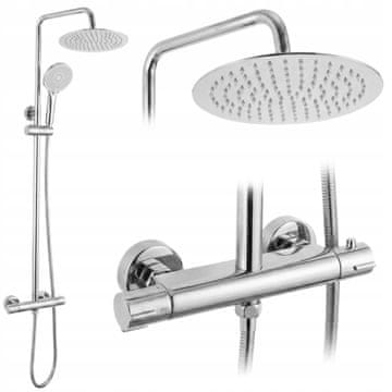 REA Nadometni tuš set, kromiran, srebrn, termostat Lungo Modern