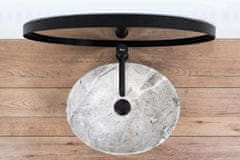REA Umivalnik za pult Sofia Stone Mat Grey brez preliva 41 cm x 34 cm