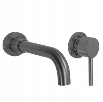 REA Umivalnik Lungo Long Titanium temno siv, stenski, stenski