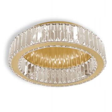 Toolight Stropna svetilka iz brušenega zlata, glamurozna kristalna stropna svetilka, 40 cm APP1720