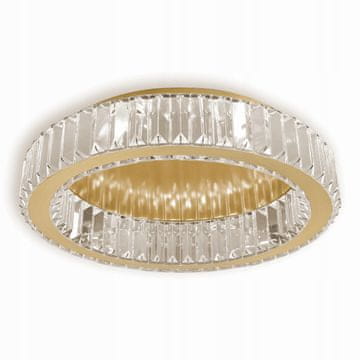 Toolight Stropna svetilka iz brušenega zlata, glamurozna kristalna stropna svetilka, 50 cm APP1722
