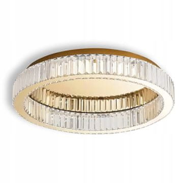 Toolight Stropna svetilka iz brušenega zlata, glamurozna kristalna stropna svetilka, 60 cm APP1723